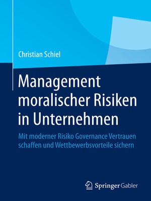 cover image of Management moralischer Risiken in Unternehmen